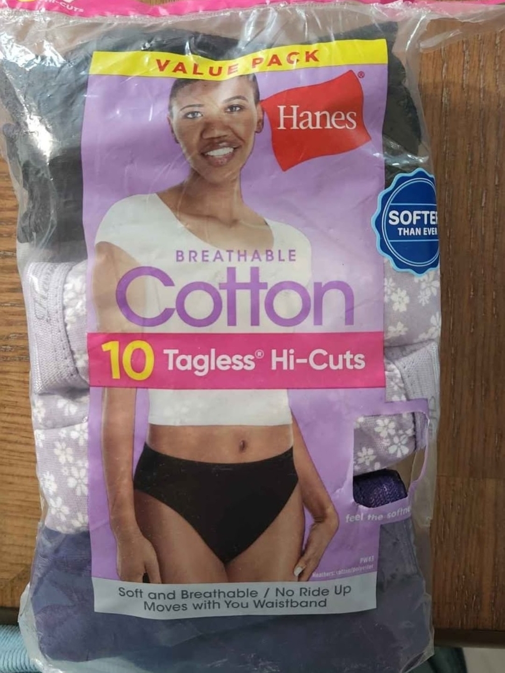 Hanes Breathable Cotton Tagless Hi-Cuts 8/Xl